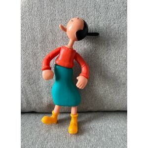 Vintage Olive Oyl Plastic Figure Toy Jointed Popeye the Sailor Cartoon